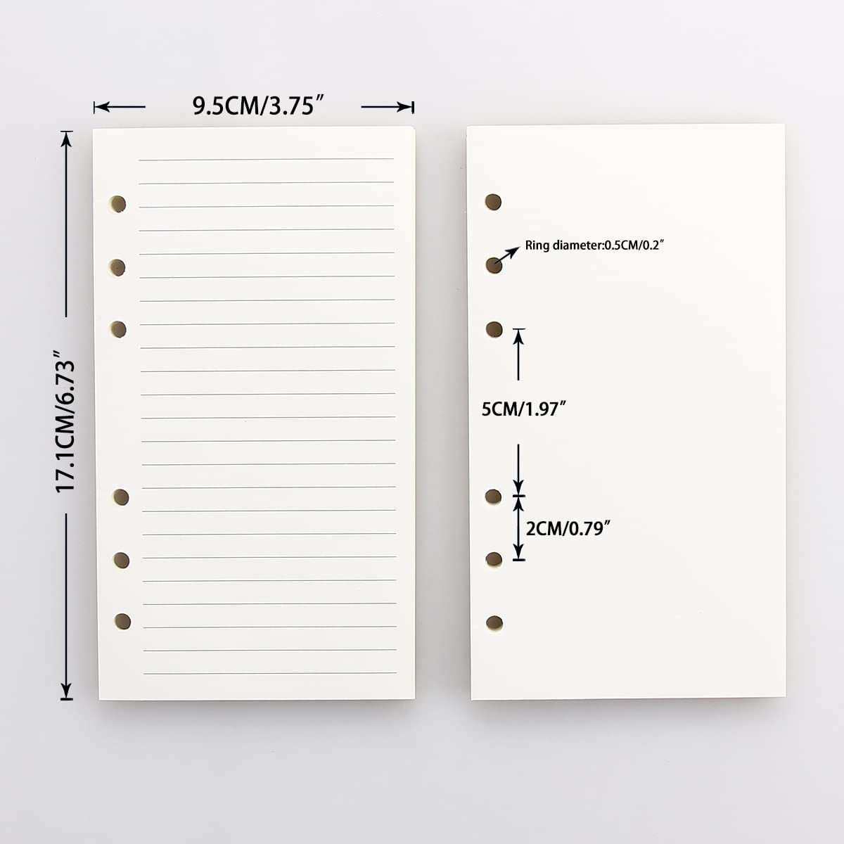 Leather Writing Journal Notebook Refillable, A6 Personal Size Traveler's Notebook with Pockets, 6 Ring Binder Planner Notebook with Pen Holder-BROWN