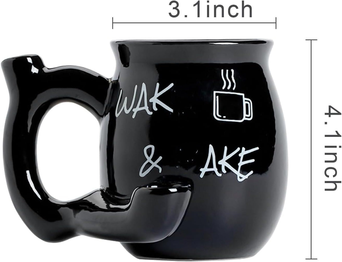 Treayes Ceramic coffee mugs, novelty coffee mugs - are the perfect choice for Christmas, Halloween, Father's Day, and birthday parties, and also make excellent gifts for coffee lovers.(Blak)