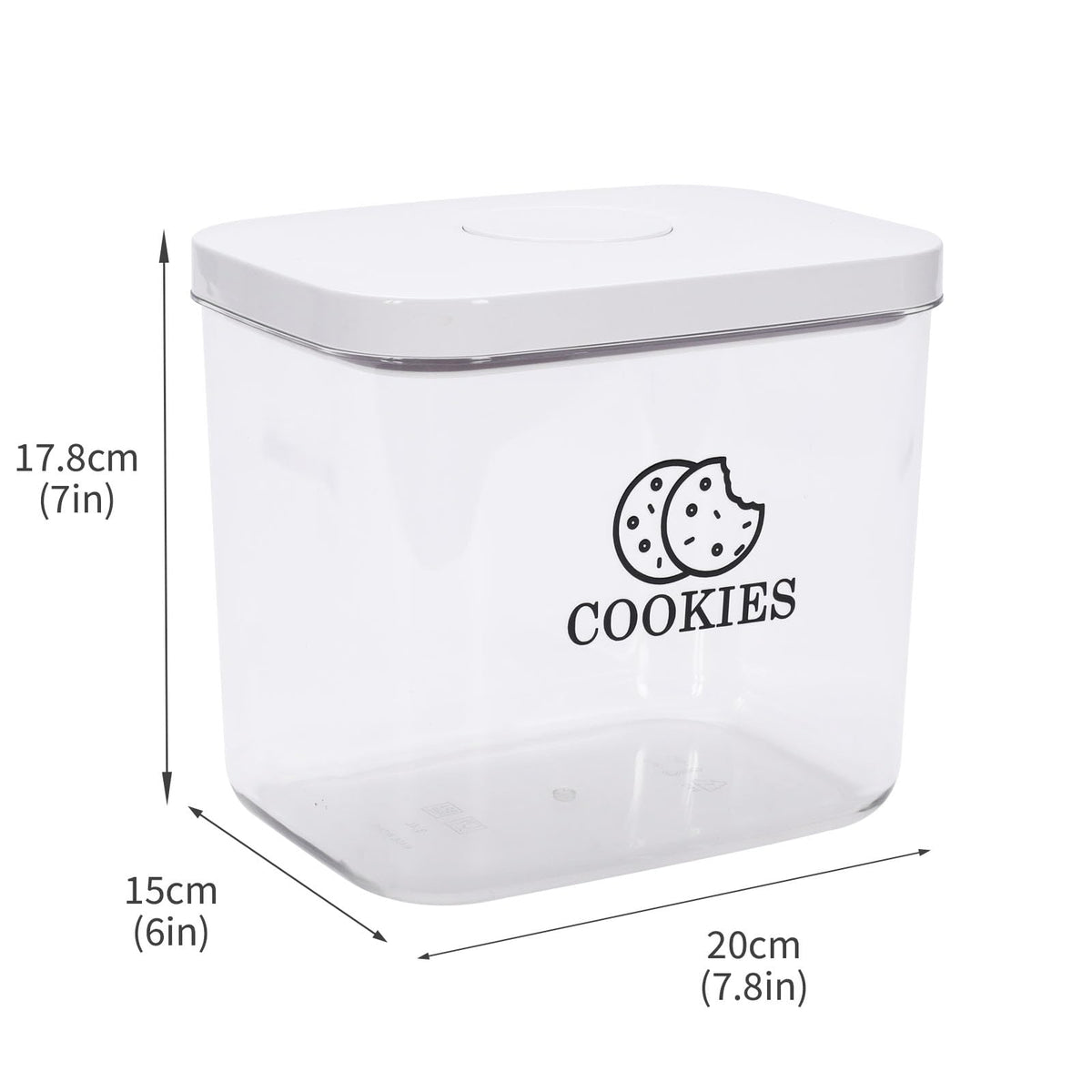 Duimbok Cookie Jar with Airtight Lid,Bread Box for Kitchen Countertop,Time Recording Bread Storage Container, BPA-Free Plastic Containers for Cookies, Homemade Bread, Toast, Bagel, Donut