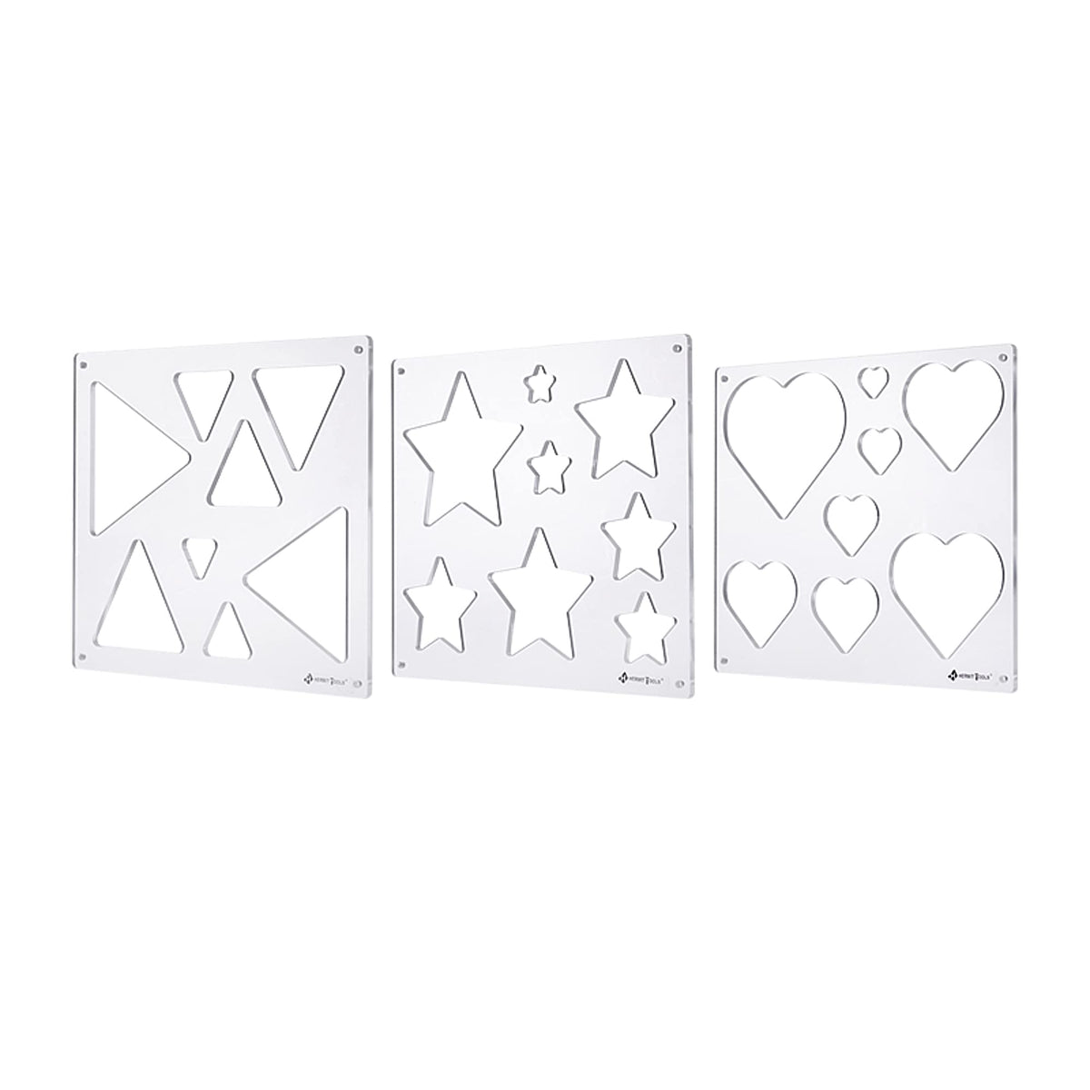 HERMIT TOOLS 12"*10" inches 8-in-1 Heart Inlay Template | Router and Decorative Templates for Woodworking