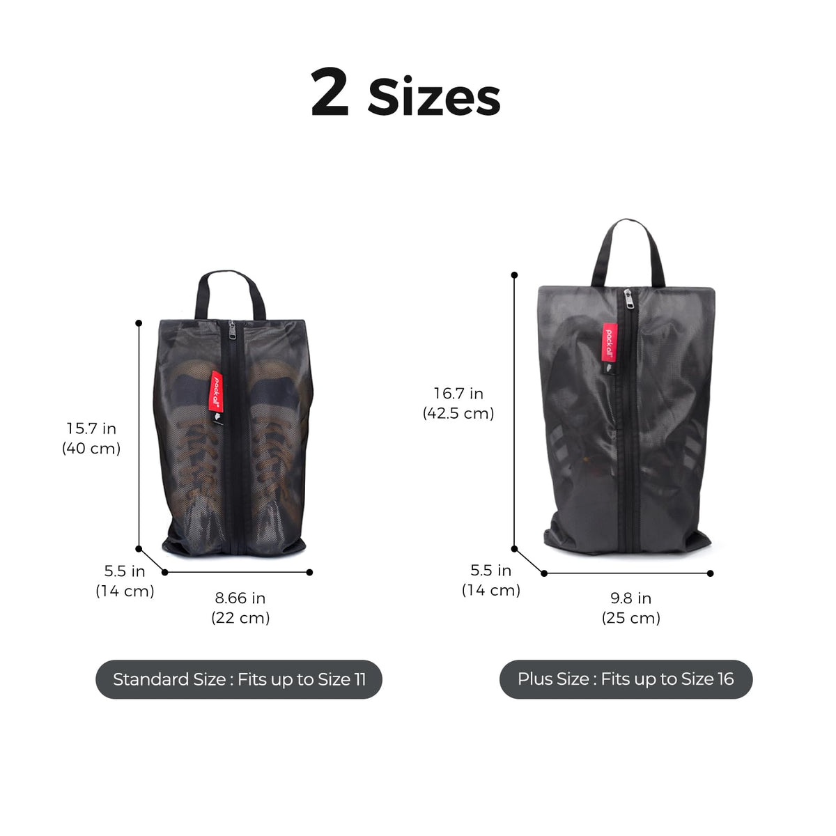 pack all Shoe Bag for Travel, Water-Resistant Shoe Pouch for Gym, Odor-Resistant Soccer Cleats Bag for Sport (Dual Pocket Version)
