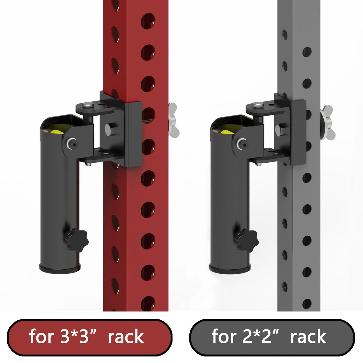 SYL Fitness Rack Mounted Landmine Attachment, T-Bar Row Landmine Base, Fit 2x2 inch & 3x3 inch Square Tube Power/Squat Rack (New Model-(3 * 3″))