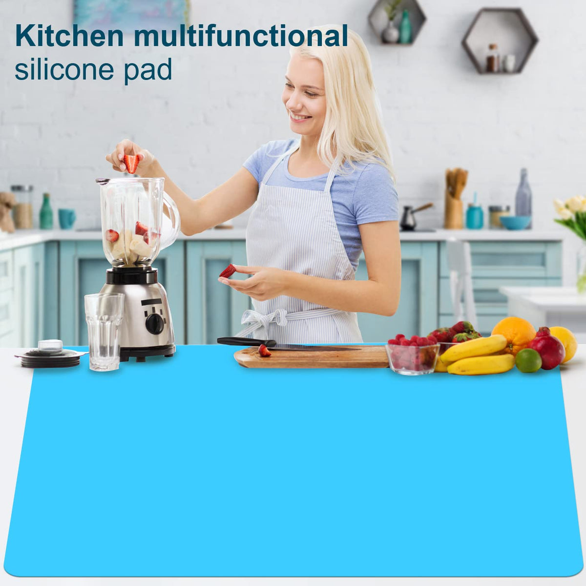 CHDRIKA 36" x 24" Extra Large Silicone Mat for Epoxy Resin, Nonstick Silicon Mats for Crafts Jewelry Casting, Non-Slip Kitchen Table Placemats for Countertop Protector Heat Resistant(Translucent)