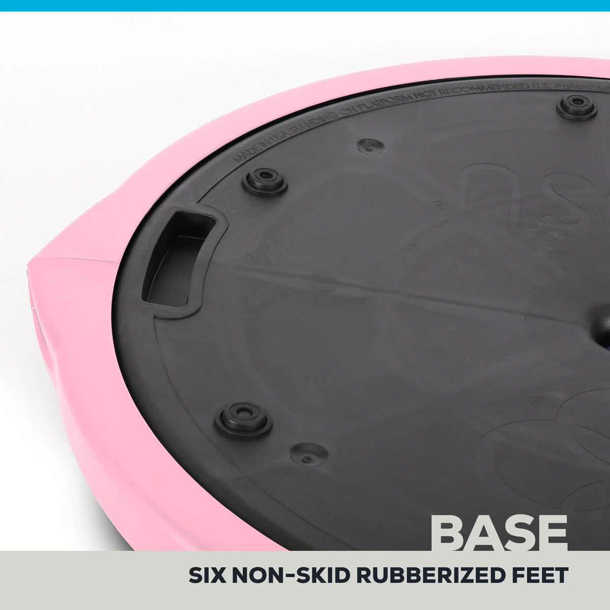 BOSU Pro Balance Trainer, Half-Ball Training Equipment, 350 lb Capacity - Stability Exercise Tool with Non-Slip Base, Includes Hand Pump, Pink
