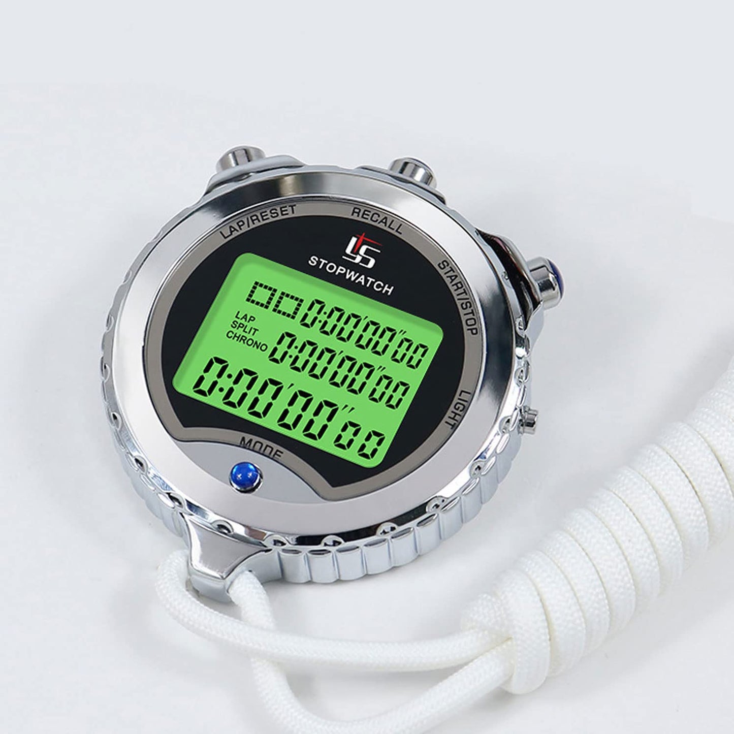 Rolilink Stopwatch with Backlight,100 Lap Metal Stop Watch for Sports with Alarm Countdown 0.01second Timing, Digital Stopwatches Timer for Sports and Competitions