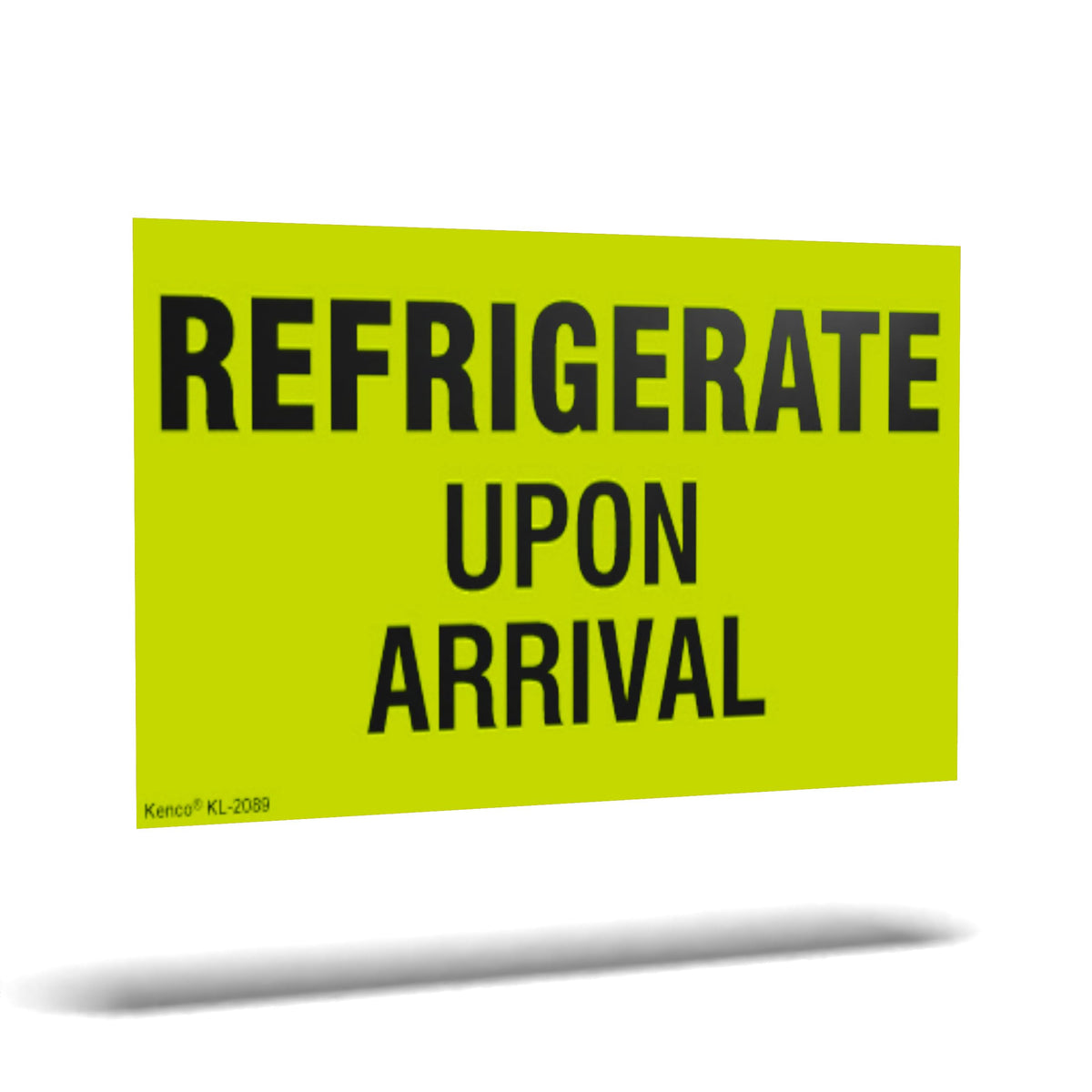 Kenco 3" X 5" Refrigerate Upon Arrival Fluorescent Shipping Label Stickers for Shipping and Packing -500 Labels Per Roll