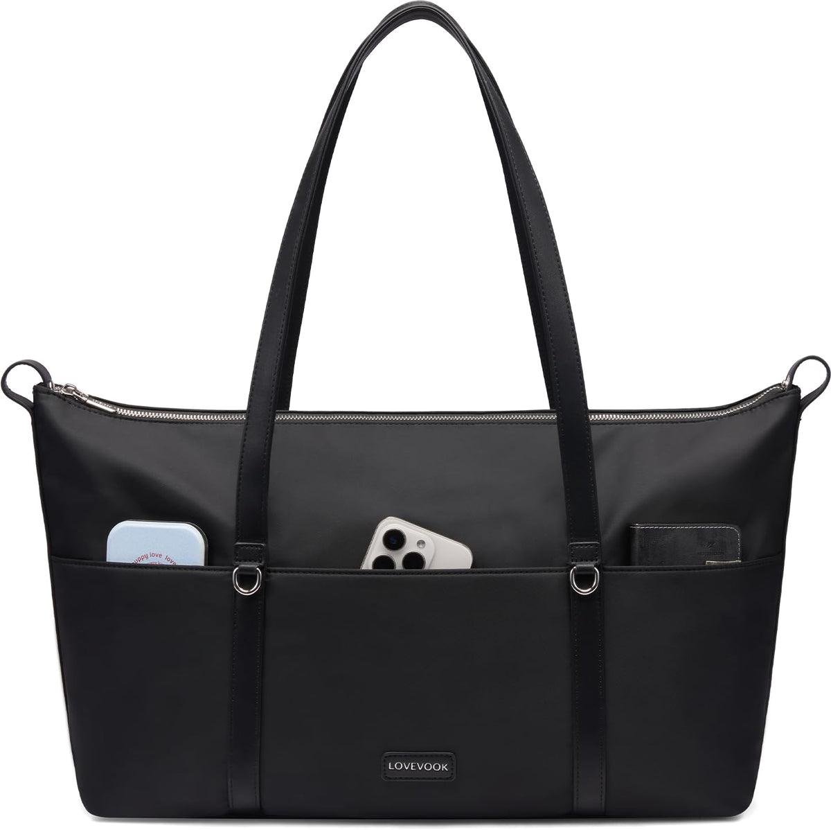 LOVEVOOK Work Tote Bag for Women, 15.6 Inch Laptop Shoulder Bag with Large Cup Holder, Professional Computer Tote Briefcase for Teacher Nurse Office Gym Travel Weekender