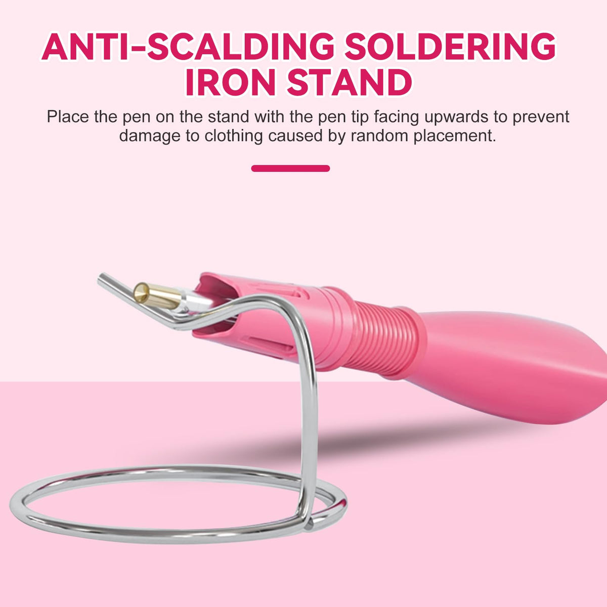 Maxmartt Hotfix Applicator Tool, DIY Hot Fix Rhinestone Setter, Quick Heating Hot Fix Wand Rhinestone, DIY Applicator Embellishment Tools, for Setting Rhinestones and Beads (Pink)