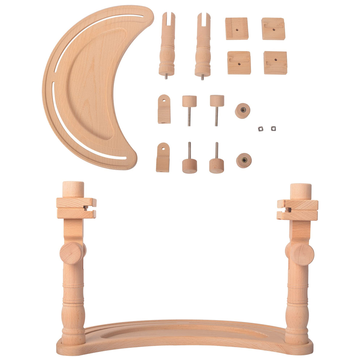 Multifunctional Embroidery Hoop Stand, Rotated Adjustable Embroidery Frame Stand Cross Stitch Stand, Beech Wood Embroidery Hoop Holder for Arts Crafts Sewing Needlework
