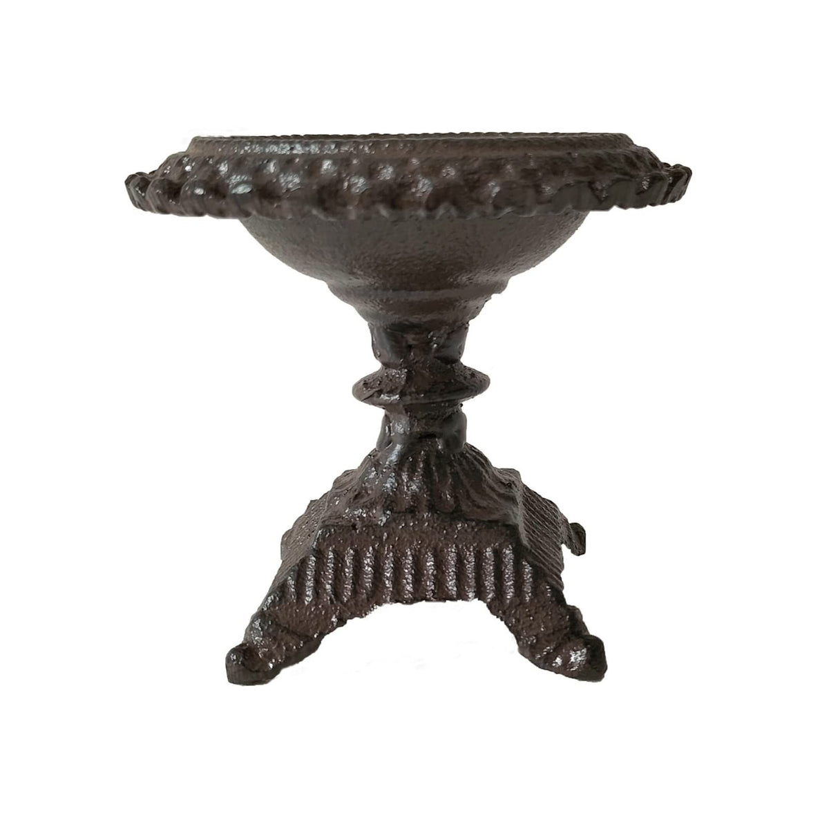 Heavy Duty Cast Iron Candle Holder, Retro Candlestick Holders, Handcrafted Metal Pillar Candle Stand for Dinner Home Garden Tabletop Decorative (B)