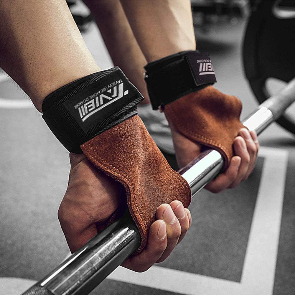 TAVIEW Premium Weight Lifting Wrist Hooks Straps for Maximum Grip Support - Deadlift Gloves and Grip Pads Alternative in Fitness Gym Power Training Like Pull Up Deadlifting & Shrugs