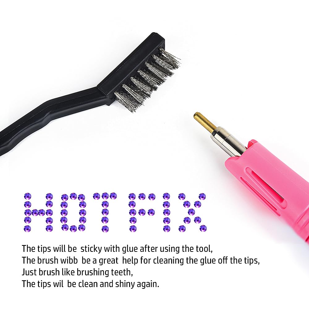 blinginbox Hotfix Applicator DIY Crafts Hot Fix Rhinestone Setter Hot Fixed Wand Kit 6000 Pcs Gems Picker Brush Bag Various Tips Bedazzler Kit with Crystal Bedazzling Set Heat Gun for Crafts