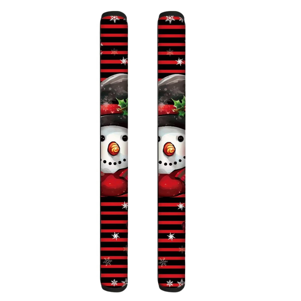 ASQVTIFE Snowman Refrigerator Handle Covers Set of 2 Christmas Decorations Indoor Snowman Fridge Door Handle Cover for Kitchen Non Slip Kitchen Appliance Protective Mat Easy to Clean Soft Comfort