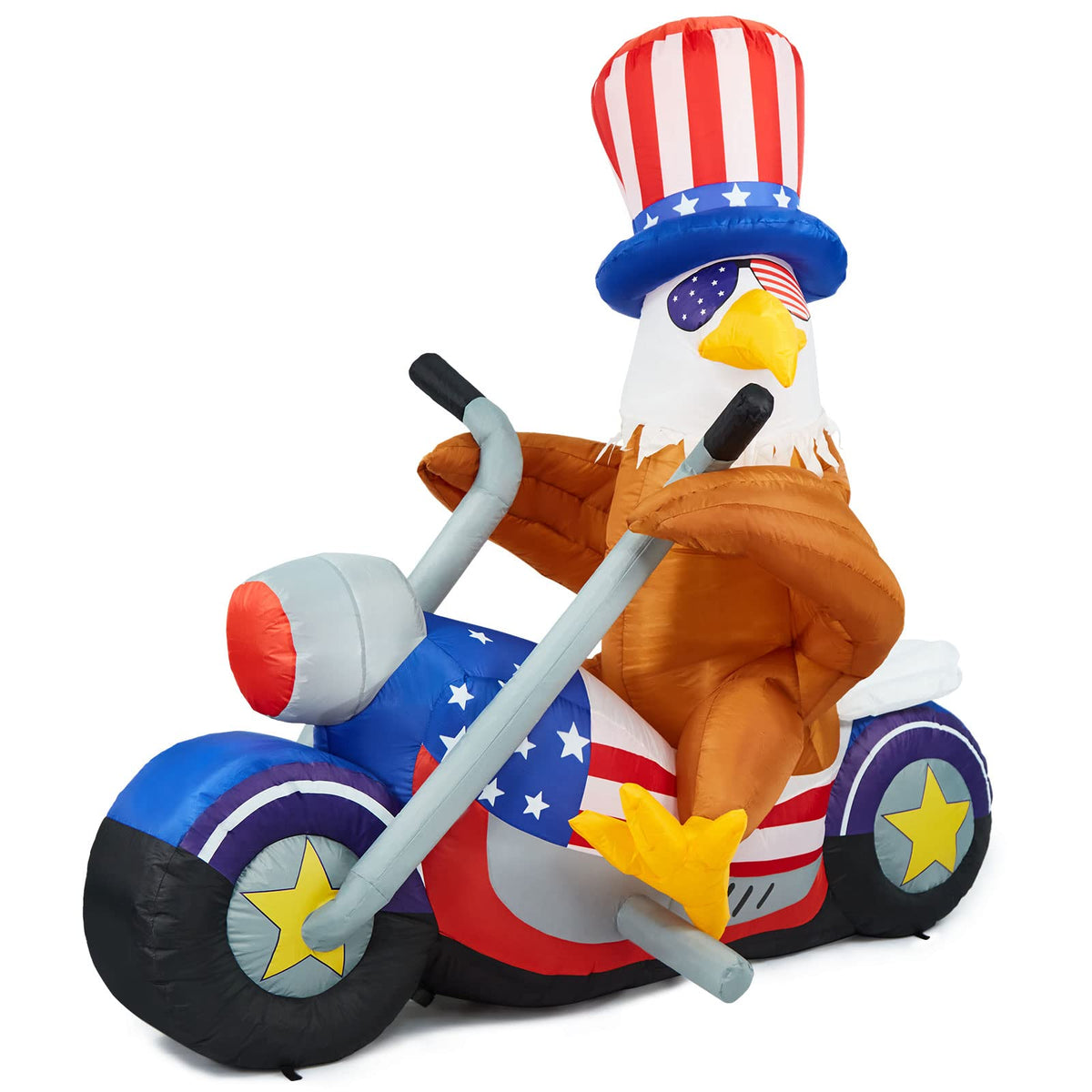 Eagle Inflatable, Camuland 6 FT Fourth of July Inflatable Outdoor Decorations Patriotic Independence Day Inflatable Eagle, Outdoor Inflatables with LED Lights for Yard Garden Lawn Memorial Day Decor