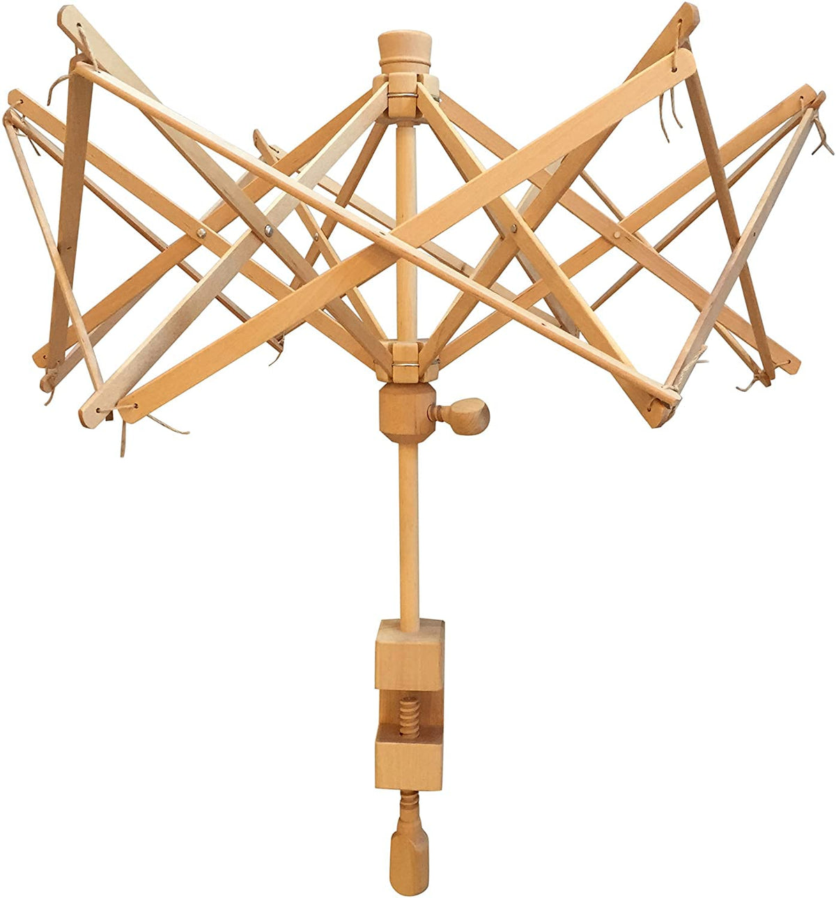 AnNafi® Premium Knitter Yarn Swift 24" (One Size Fits All) Umbrella Wooden Yarn Ball Winder