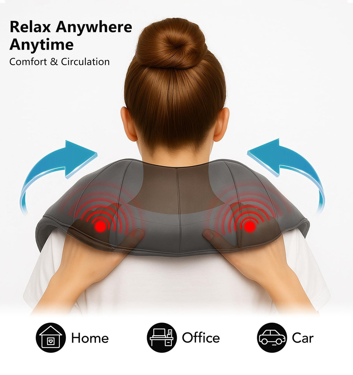 MagicMakers Fathers Day Dad Gifts, Shiatsu Neck Massager with Heat for Pain Relief Deep Tissue – Christmas Gift for Women, Men, Mom, Dad, Her, Him– Amazing Back & Shoulder Relief from Daughter or Son