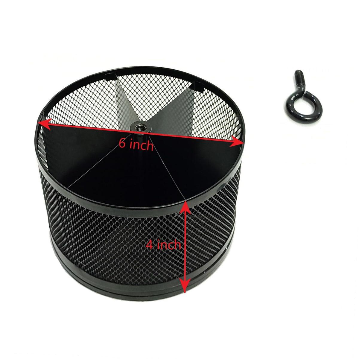 SETTFRFE Rotating Pen Holder for Desk,6-Compartment Metal Pen Container with Handle, Multi-Functional Desk Organizer for Office Supplies, Art Tools &Makeup Brushes, Black (Metal Mesh Style)