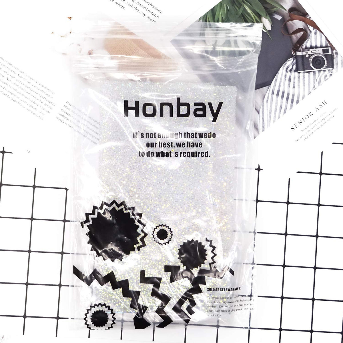 Honbay 1PCS Glitter Nail Art Table Mat Nail Art Hand Arm Rest Pad Shiny Manicure Nail Desk Pad for Nail Art Cushion Pillow