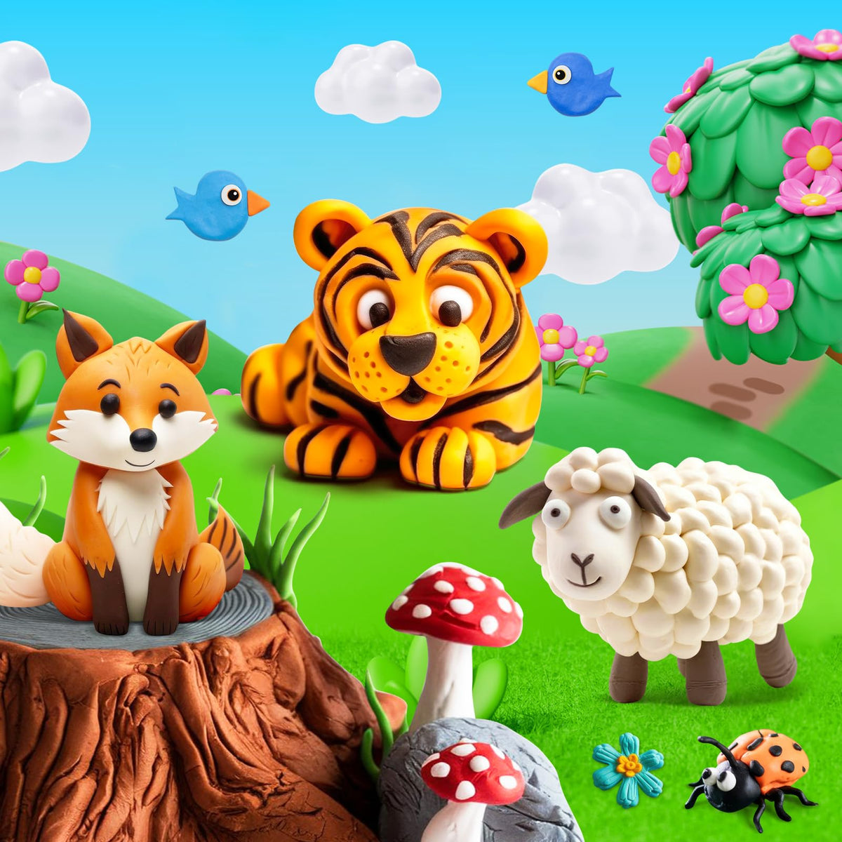 FAGNBED Air Dry Clay 82 Colors, Modeling Magic Clay Set with 3 Sculpting Tools, Arts Crafts Gift for Kids and Beginners