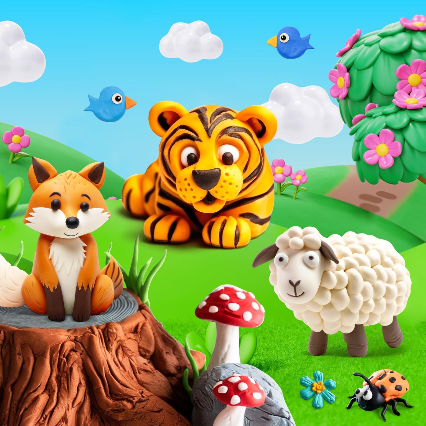 FAGNBED Air Dry Clay 192 Colors, Modeling Magic Clay Set with 3 Sculpting Tools, Arts Crafts Gift for Kids and Beginners