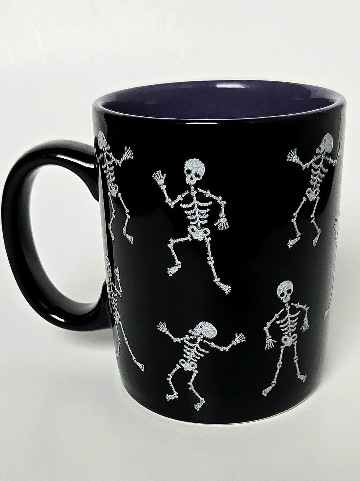 Dancing Yoga Skeletons Ceramic 16 oz. Coffee Mug, 4.5 x 3.5 x 3.5 inches