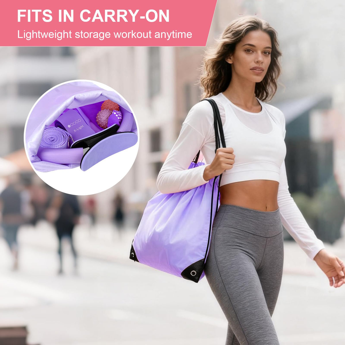 BYYNNE Home Pilates Kit for Women - 14 Pcs Pilates Equipment Set with Pilates Ring and Ball, 5 Resistance Bands Etc Accessories for Beginners Home Workouts - Includes Workout Guide (Purple)