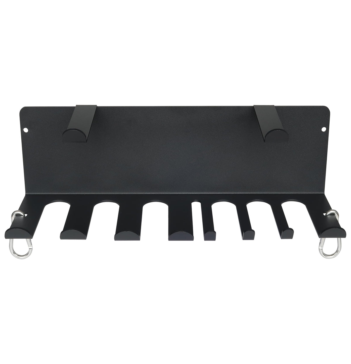 Multi-Purpose Gym Equipment Storage Rack Resistance Bands Storage Hanger Barbell Rack Heavy Duty Gym Rack for Exercise Bands, Lifting Belts and Jump Ropes (Double Layer Black)