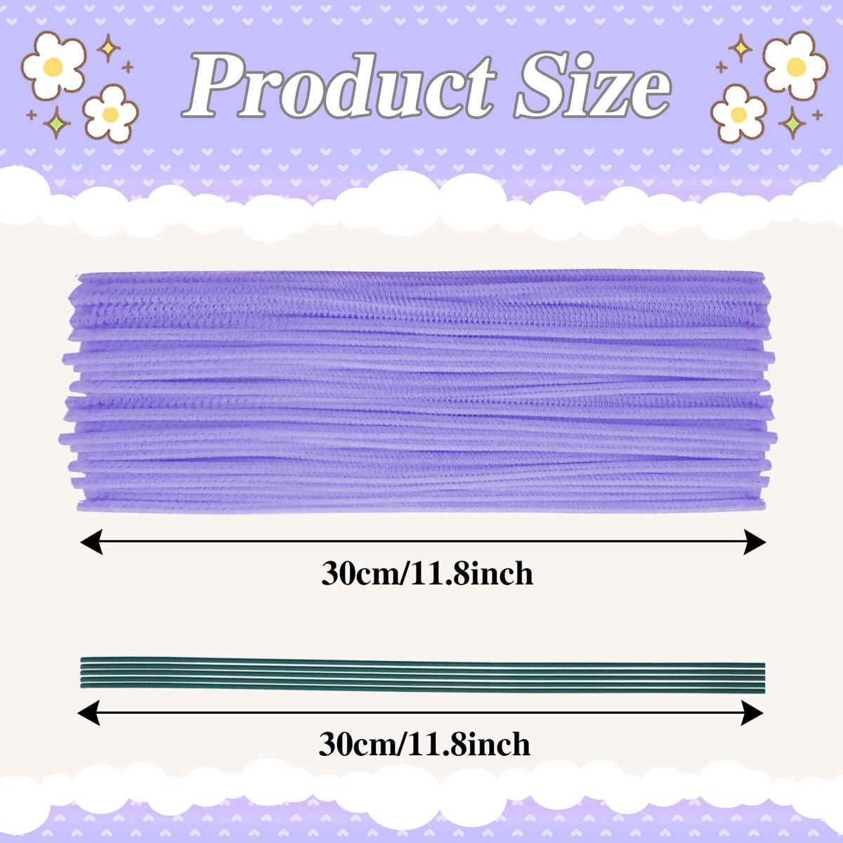 216 pcs Pink Purple OliveGreen Pipe Cleaners Set with Floral Wires & Gardening Tape, Chenille Stems Pipecleaners for Tulip Bouquet Making,Kids DIY Craft Projects and Decorations (Purple Theme)