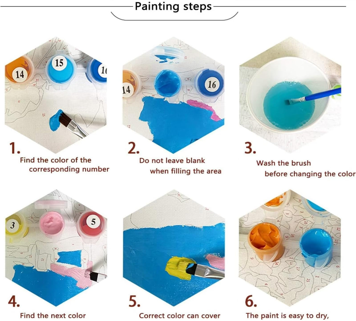 ldazao Paint By Numbers Kit for Adults Beginner Mushroom Paint By Number Kits On Canvas Mushrooms Forest Adults' Paint-By-Number Kits DIY Oil Painting Kits for Gift Wall Decor 16x20 Inch