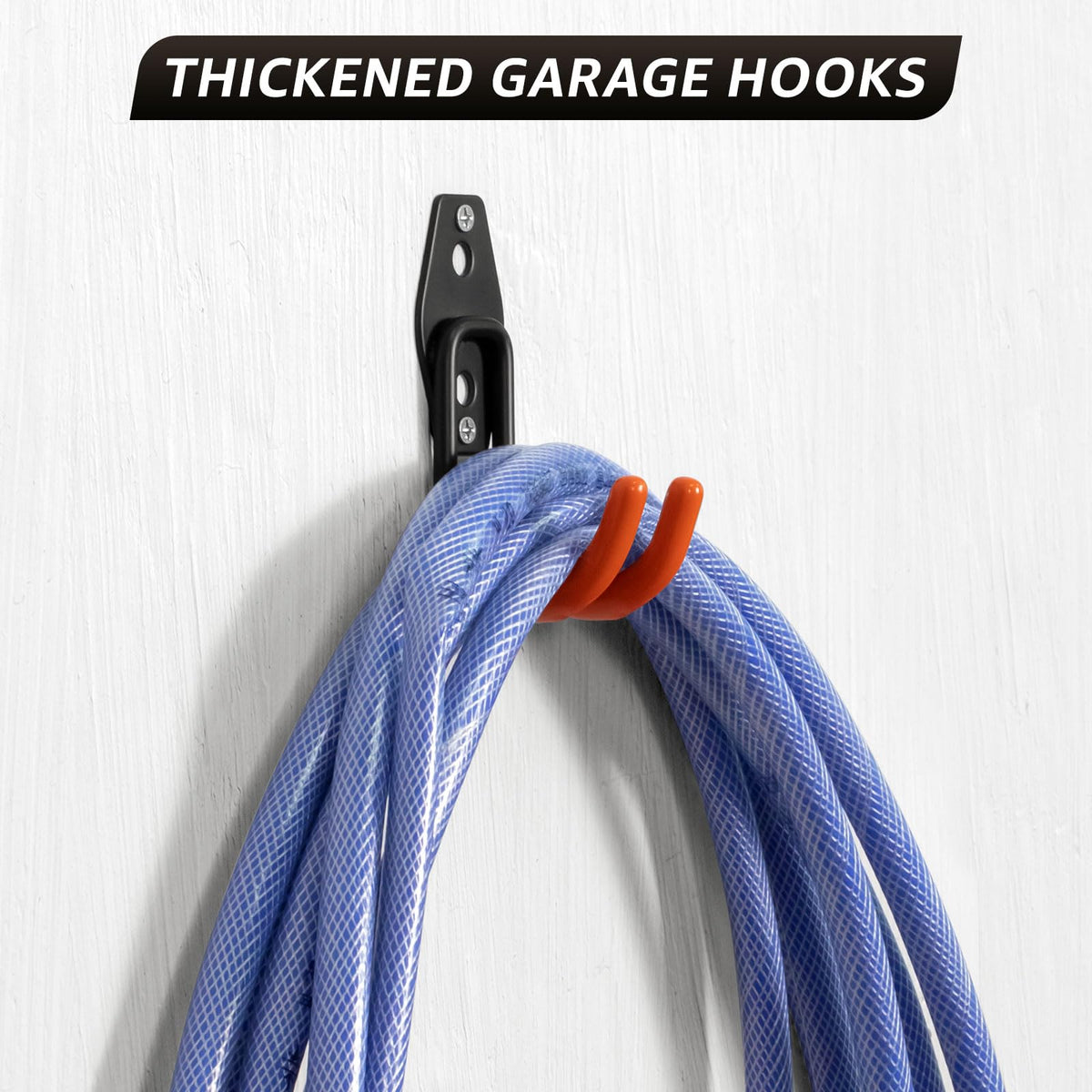 YouthZeal 20 Pack Garage Hooks, Heavy Duty Steel Wall Mount Utility Hangers with Anti-Slip Coating for Hanging Bikes, Ladders, Power Tools, and Garden Equipment
