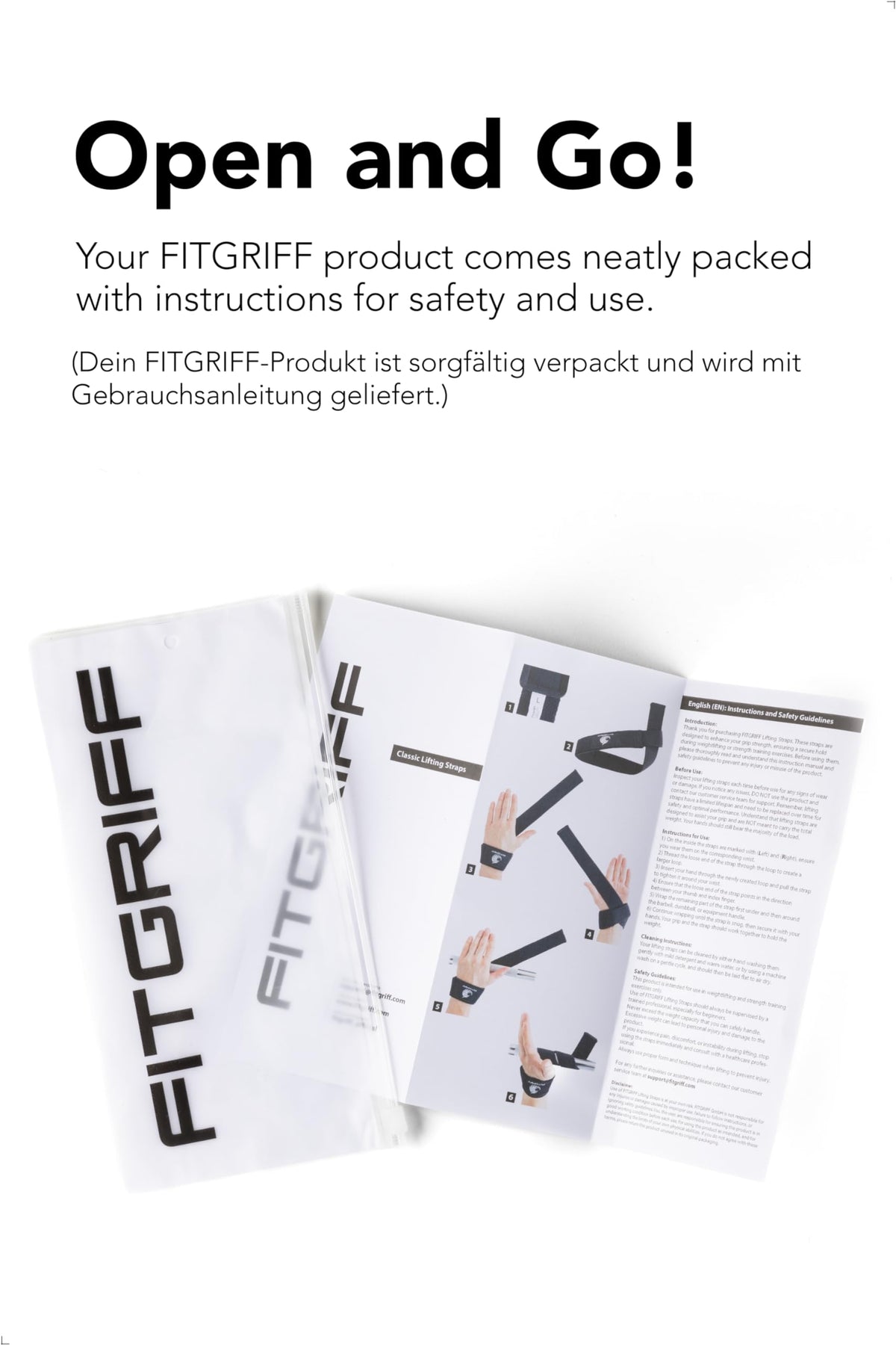 Fitgriff® Lifting Wrist Straps for Weightlifting, Gym, Deadlift, Workout (Made of Premium Cotton & Padded) - Men & Women (Standard, Black/Pink)
