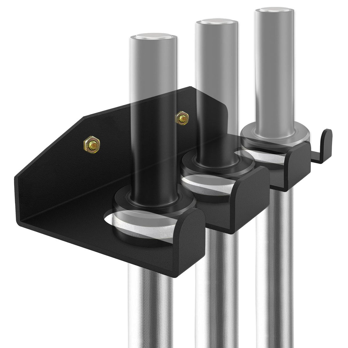 KSWLOR Barbell Storage Rack, Vertical Hanging Barbell Rack, Heavy Duty Wall Mounted Barbell Holder, Olympic Wall Mount Barbell Holder Space Saving Bar Holder Suitable for Garage, Gym, Home Fitness