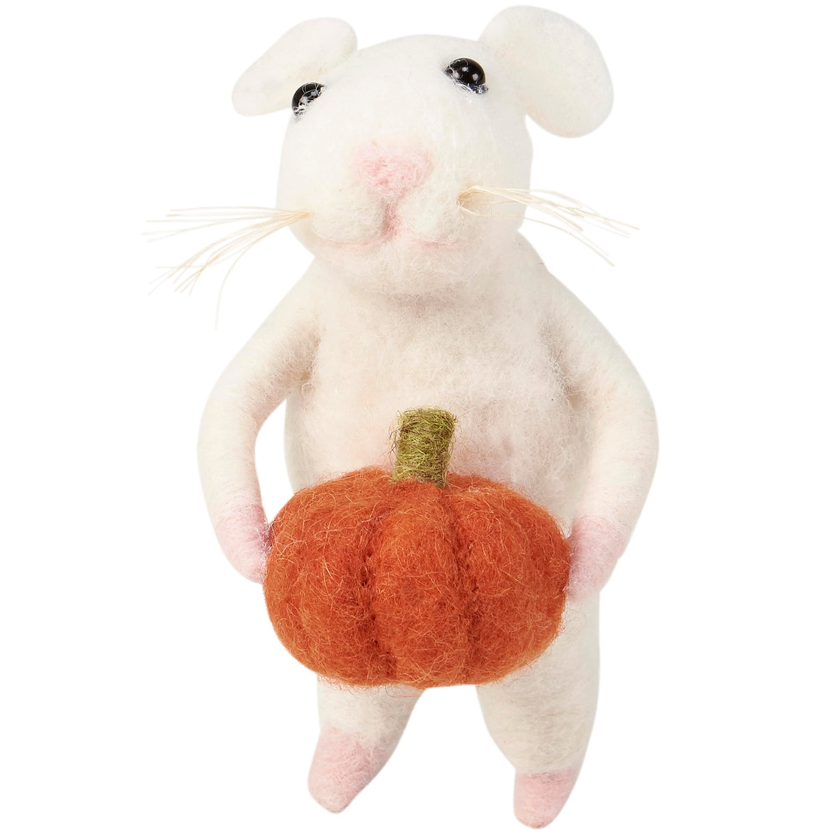 Primitives by Kathy Collectible Critter - Mouse with Pumpkin, from Our Halloween Collection. Mouse Critter Features Cute Accents Including Long Whiskers and Happy face,
