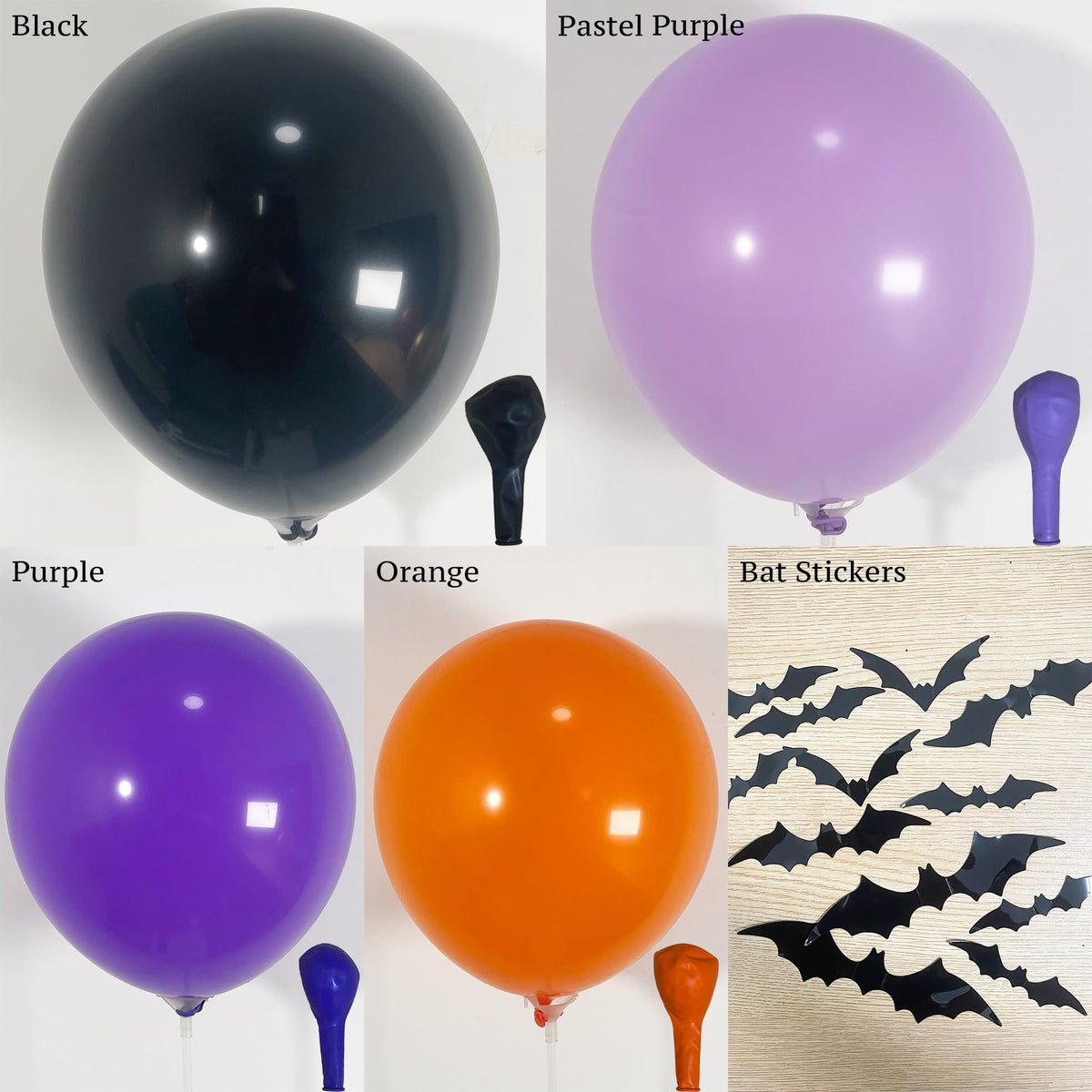 PartyXpress 157PCS Halloween Balloon Arch Garland Kit with Black Purple Orange Balloons for Boo Theme Party Supplies, Halloween Birthday Decorations, Girly Arch