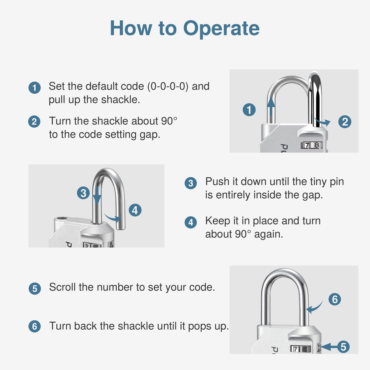 Puroma 2 Pack Combination Lock for Locker 4 Digit Outdoor Waterproof Padlock for School, Gym, Sports, Fence, Toolbox, Gate, Case, Outdoor, Hasp Storage, Cabinets (Silver)