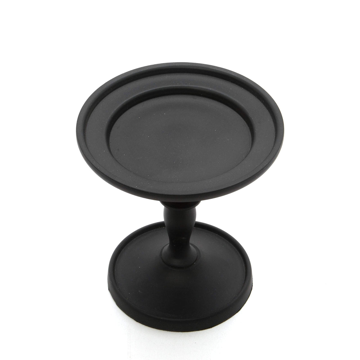 Hosley Black Pillar Holder 4.75 Inch High. Ideal Gift for Wedding Party Special Occasion or as a Candle Holder