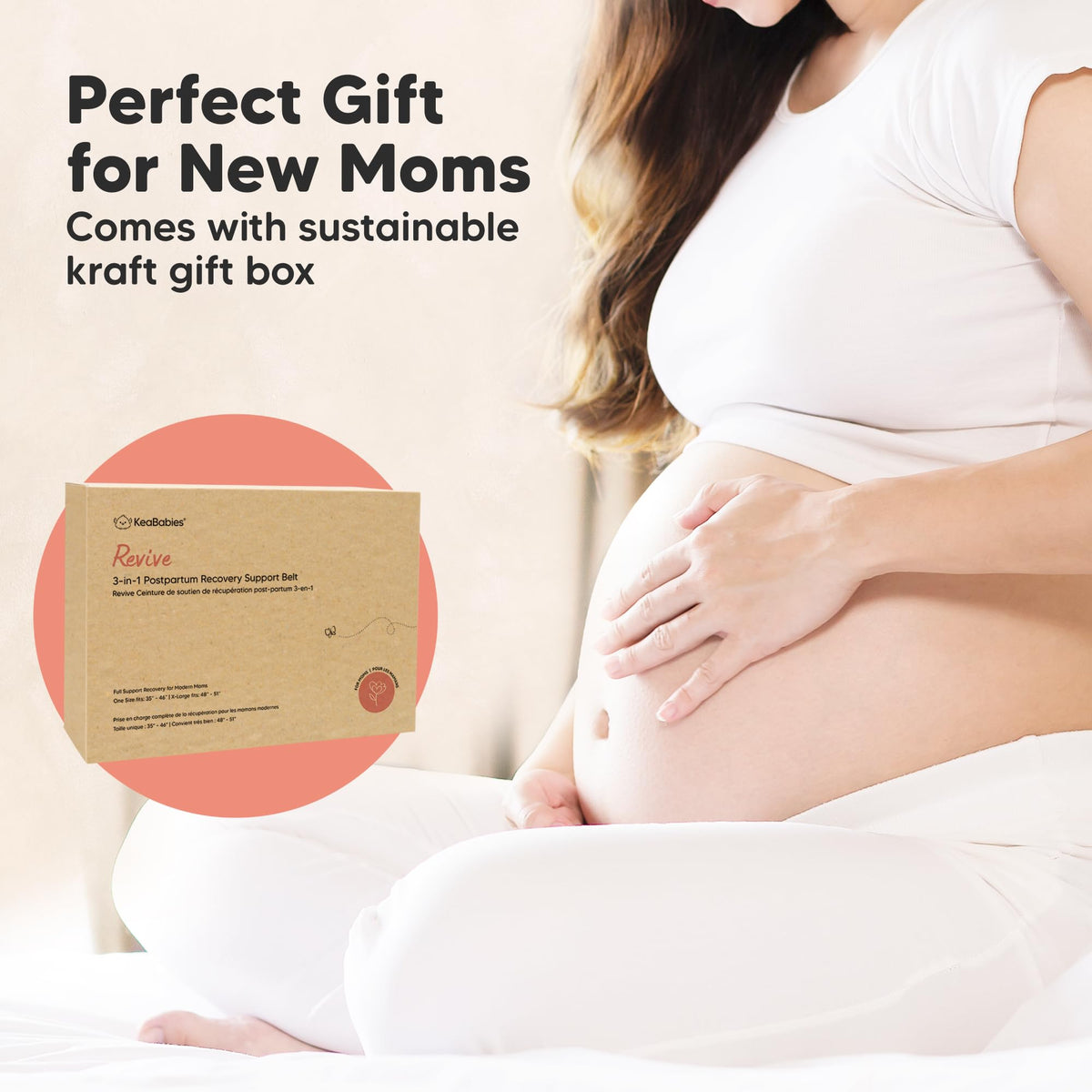 3 in 1 Postpartum Belly Support Recovery Wrap – Postpartum Belly Band, After Birth Brace, Slimming Girdles, Body Shaper Waist Shapewear,Post Surgery Pregnancy Belly Support Band (Warm Tan, M/L)