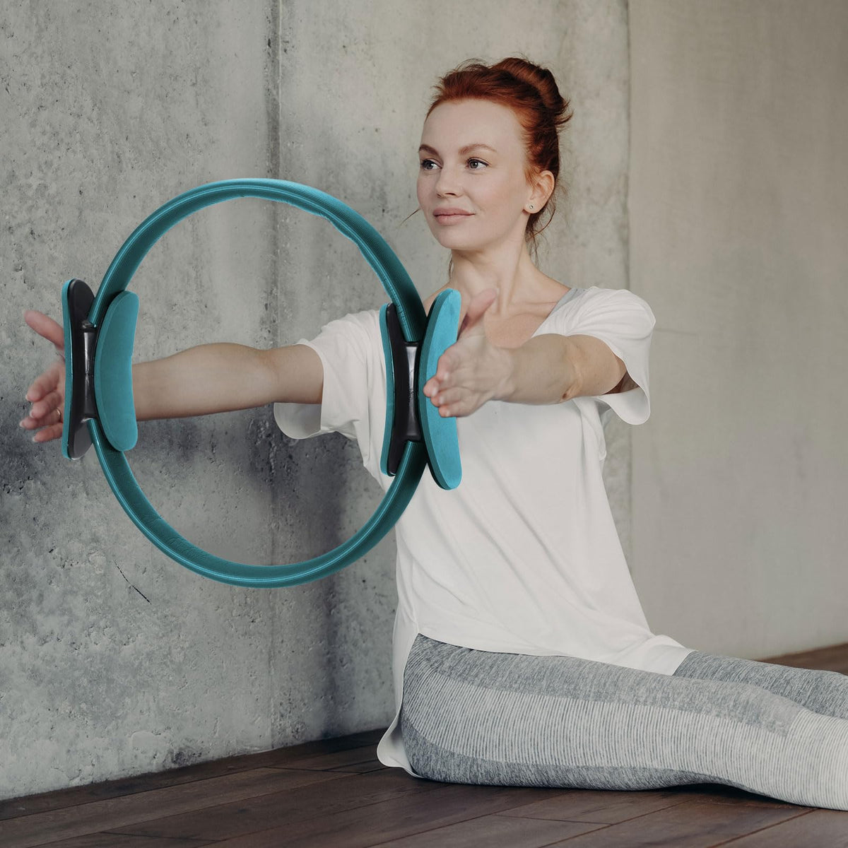 Syhood 6 Pcs Pilates Ring 11.81 Inch Pilates Circle Yoga Ring Magic Lightweight Flexible Workout Equipment for Fitness Physical Therapy Resistance Exercise Arms Legs(Green)