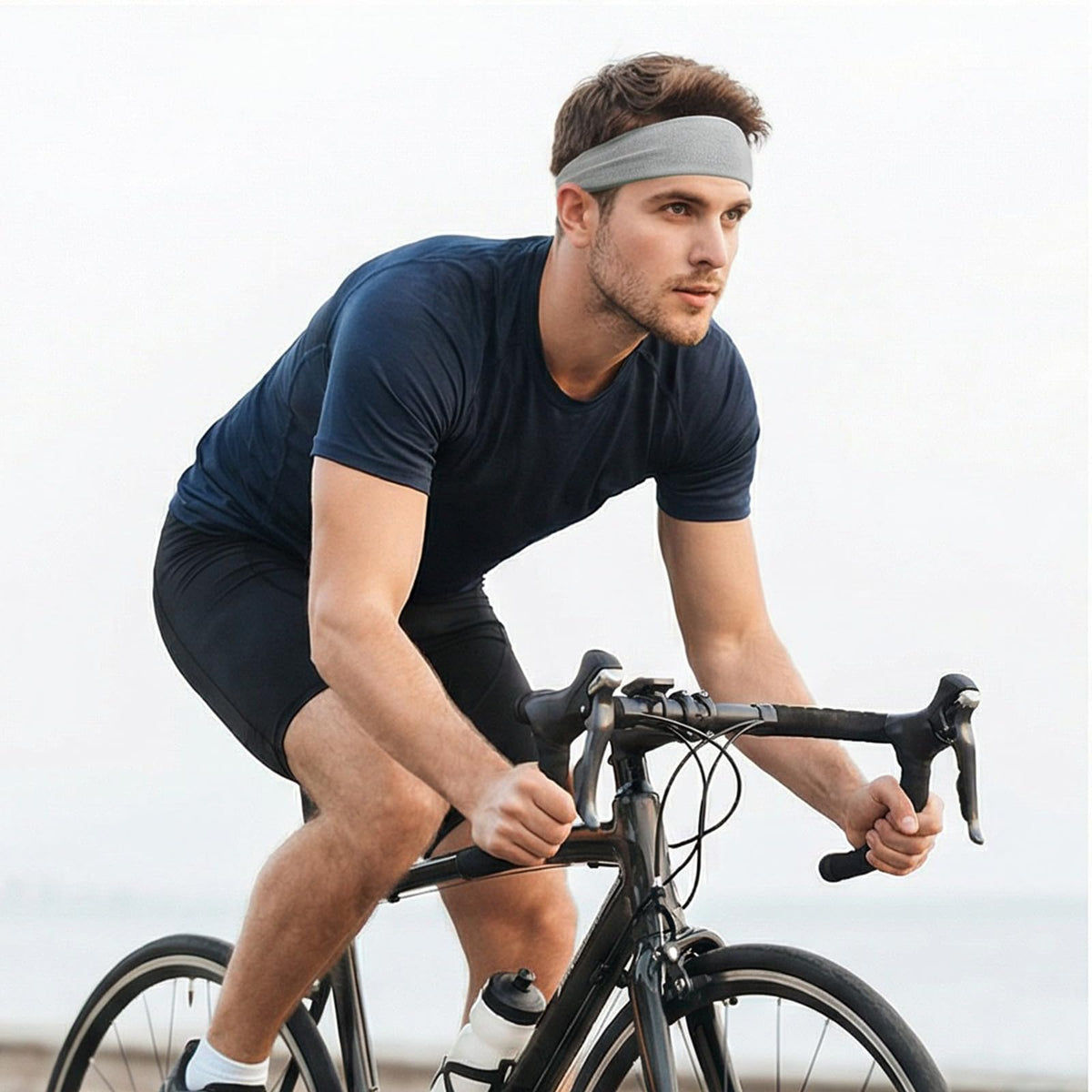Sports Headband Quick-Dry Sweatband for Men Women Soft Moisure Wicking Headbands Breathable Athleticl Headbands Stretchy Comfortable Unisex Sweatbands for Running Cycling Gym (5 Pcs)