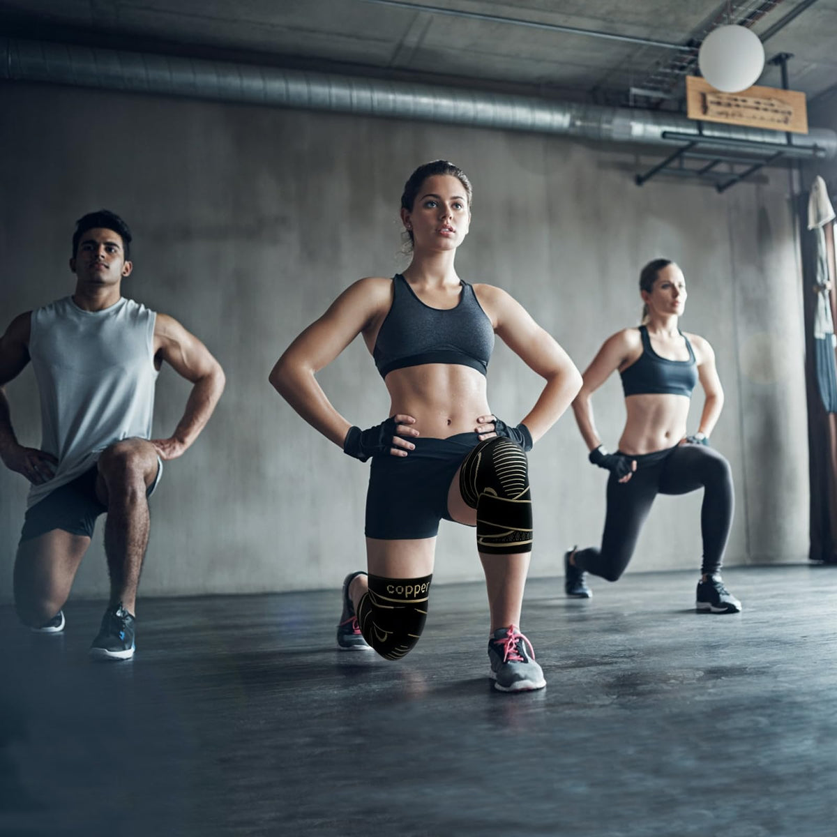 Copper Knee Braces with Strap for Knee Pain Women and Men(2 Pack), Knee Compression Sleeve for Arthritis, ACL, Meniscus Tear, Joint Pain Relief, Knee Support for Working, Running, Weightlifting(L)
