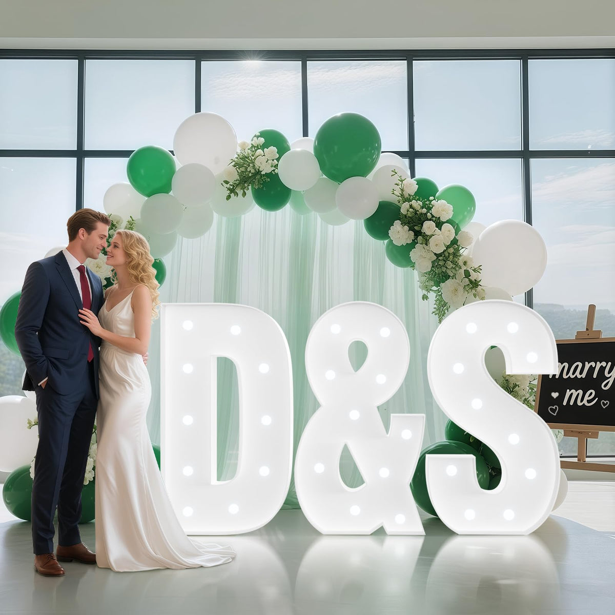 Marquee Letters 4 Feet Tall, Light Up Letters A for Wedding, Bridal, Baby Shower, Graduation, Anniversary Party Decor