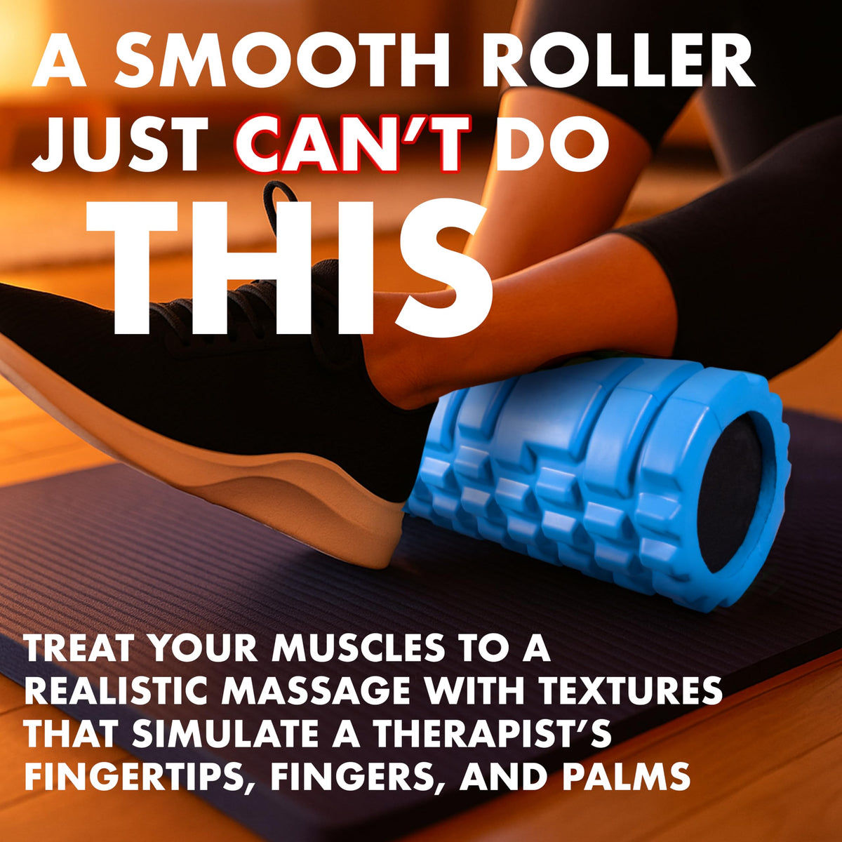 321 Strong Foam Roller - Medium Density Deep Tissue Massager - Muscle Massage + Myofascial Trigger Point Release - Includes 4K eBook - Aurora