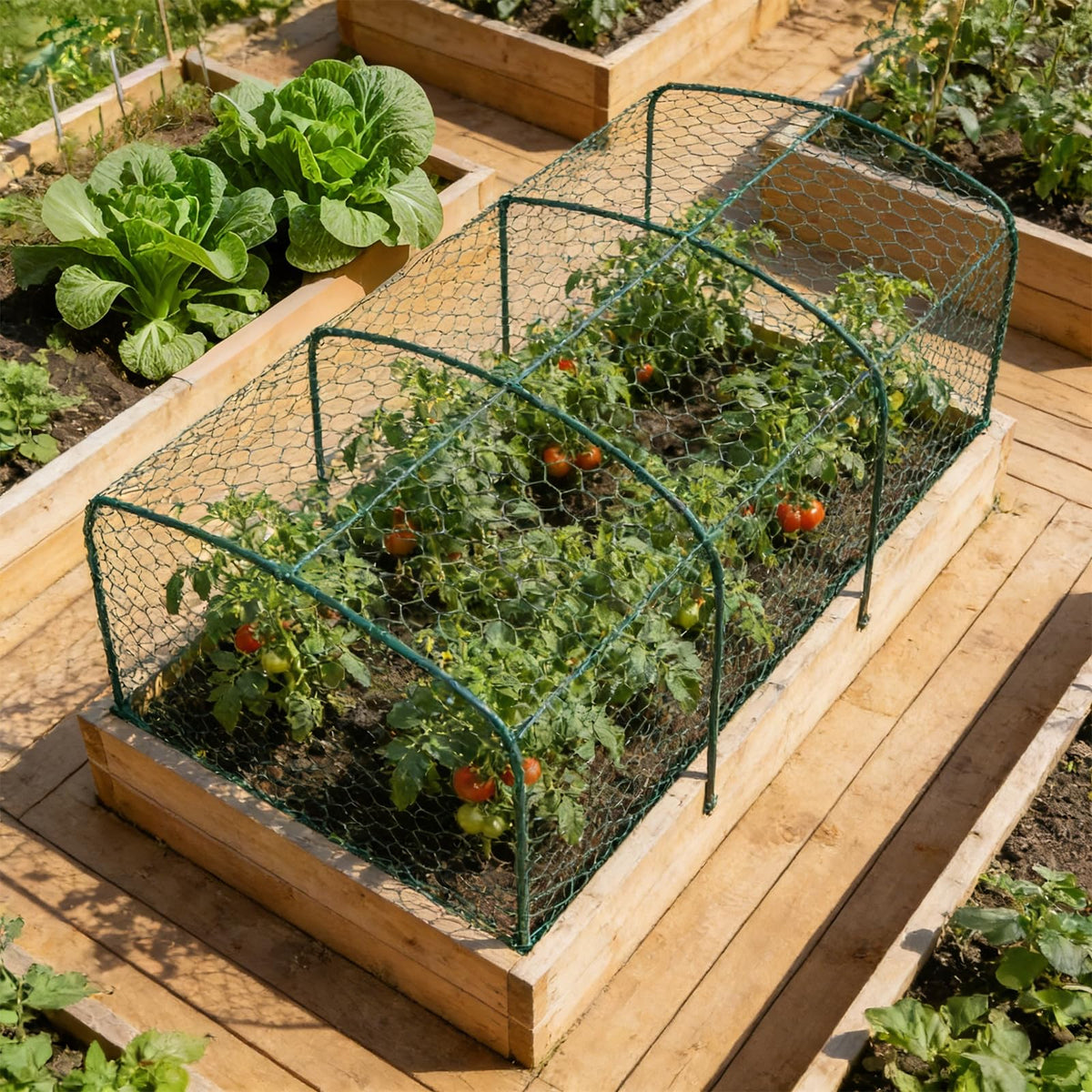 Chicken Wire Mesh Fencing16.4x0.98Ft with Zip Ties, Pliers, Stakes & Gloves - All-in-One Kit for Garden Fence, Floral Arrangements & Craft Projects