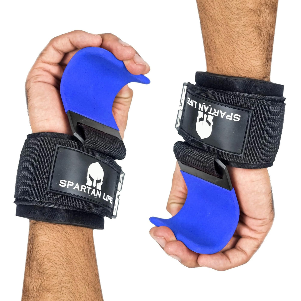 "Victorbudo USA Weight Lifting Hooks (Pair) Heavy Duty Padded Wrist Straps for Deadlifts, Pull Ups, Rows & Shrugs Anti-Rip Nylon Hand Grips for Weightlifting Gym Gloves for Men & Women"