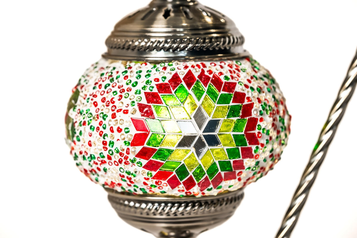 KRAFTSTORIES DIY Turkish Mosaic Lamp Craft Kit| Large Swan Neck Making Kit for Adults| Family Couple Relaxing Creative Activity Gift| Moroccan Table Lamp| Make Your Own Lamp (Christmas)