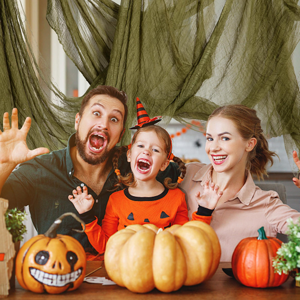 RunNico 400" x 71" Halloween Creepy Cloth - Halloween Spooky Fabric Cloth - Scary Gauze Blood Creepy Clothes for Haunted House Halloweens Party Yard Wall Doorway Outdoors Decoration