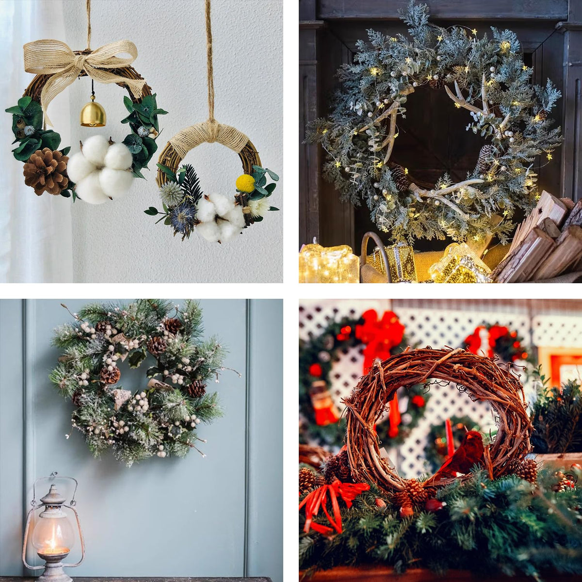 KUKLIPJIM 25 Pieces 4.72 Inch Natural Grapevine Wreath, Small Grapevine Wreaths, Vine Branch Wreath, for Christmas, Weddings, DIY Crafts, Parties and Festive Holiday Ornaments