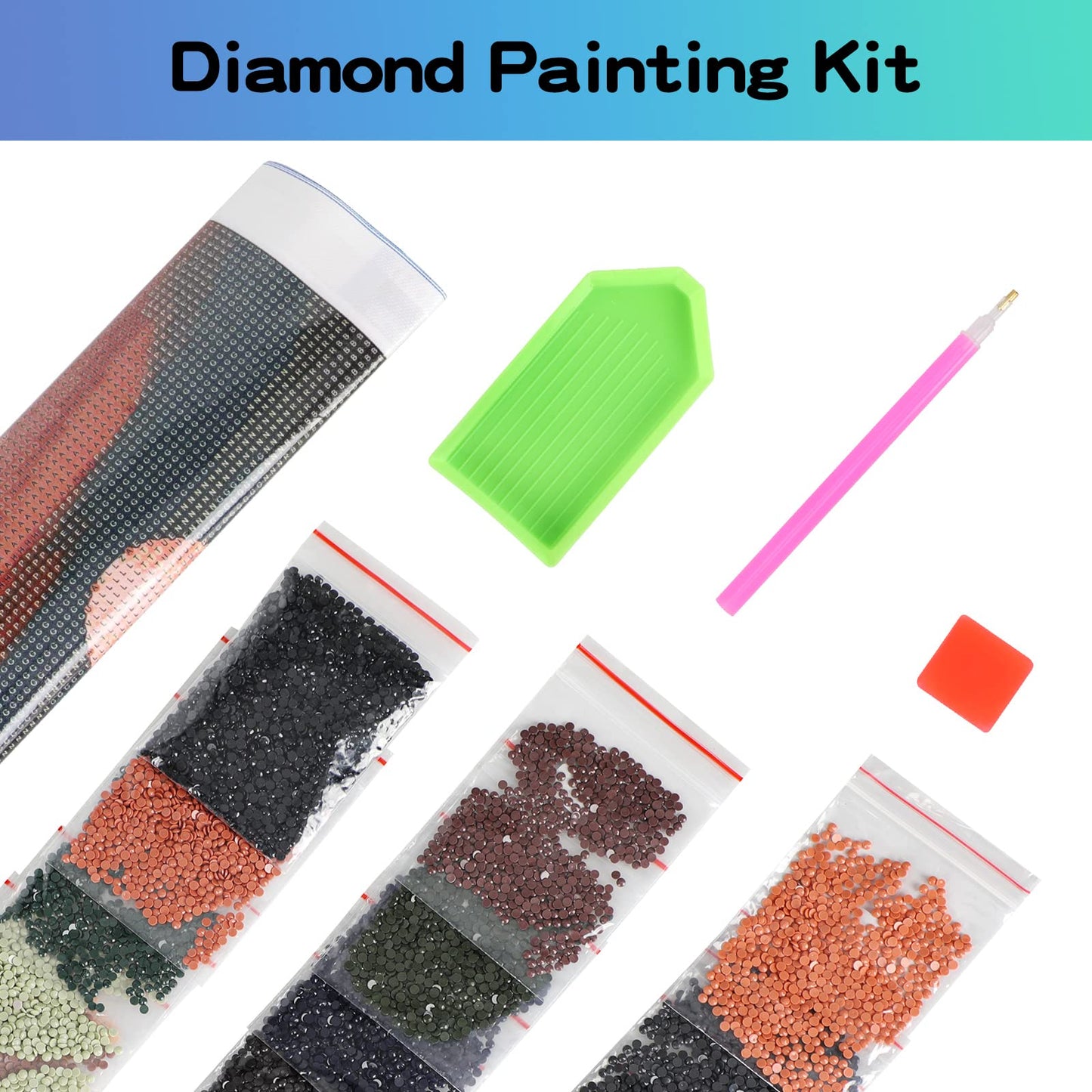 UPABLUNSO Diamond Painting Kits, Cheerleading 5D Diamond Art Kits Full Drill Round Beads for Girls Boys Decompressions Art Work Home Wall Decor 12x16 inch
