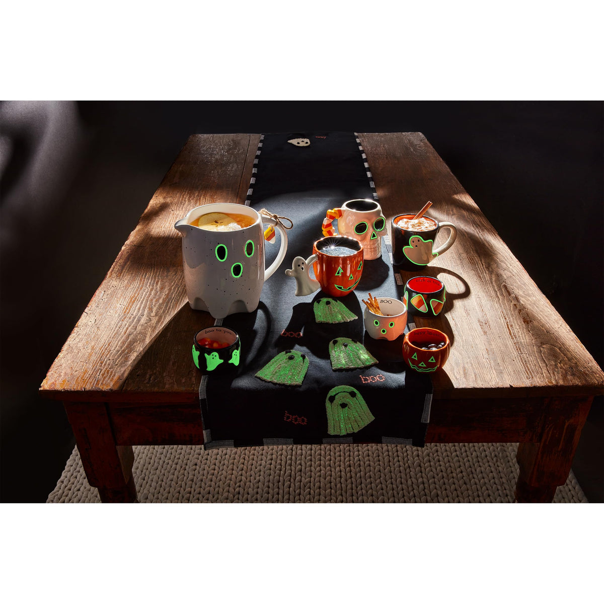 Mud Pie Glow In The Dark Mug, Pumpkin, 16oz