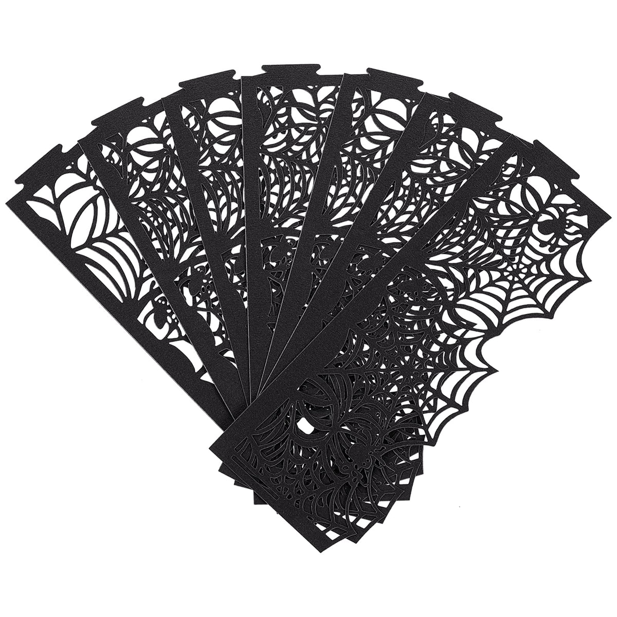 50Pcs Candle Wraps Halloween Tea Light Votive Cut Decorative Wraps Spiderweb Paper Candle Holder for LED Battery Tealight Candles Halloween Party Decorations